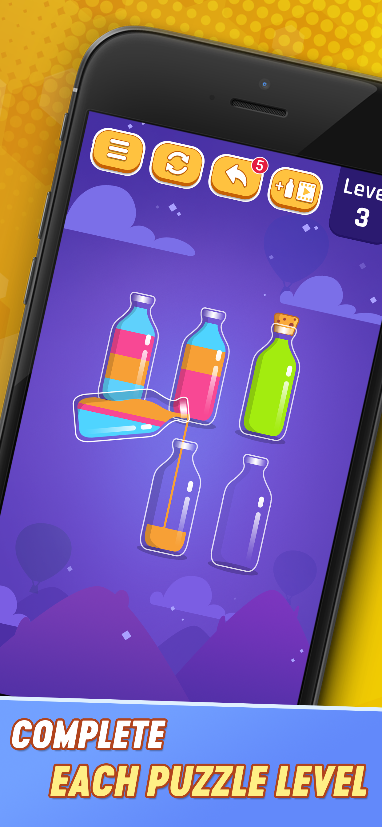 Cuplikan Layar Game Perfect Pouring - Water Sort