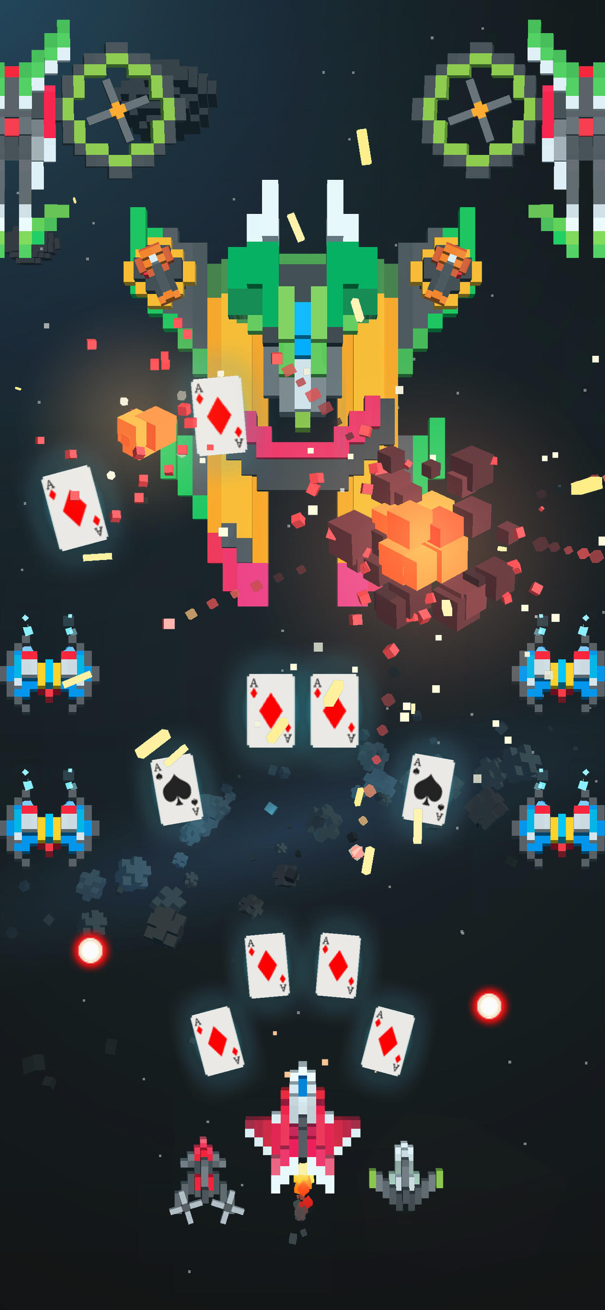 Sky Wings: Pixel Fighter 3D Game Screenshot