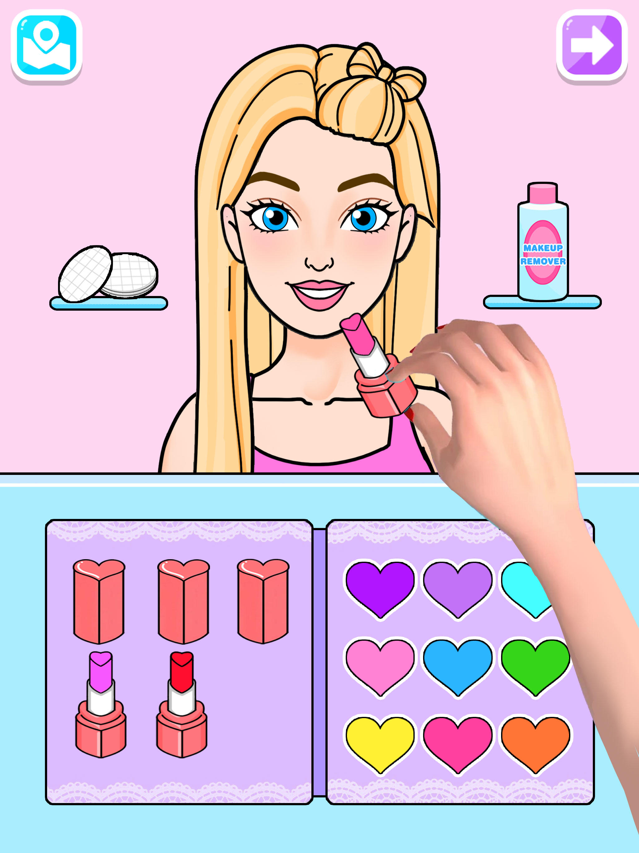 Screenshot 1 of Jogos de maquiagem de boneca para meninas 2.7
