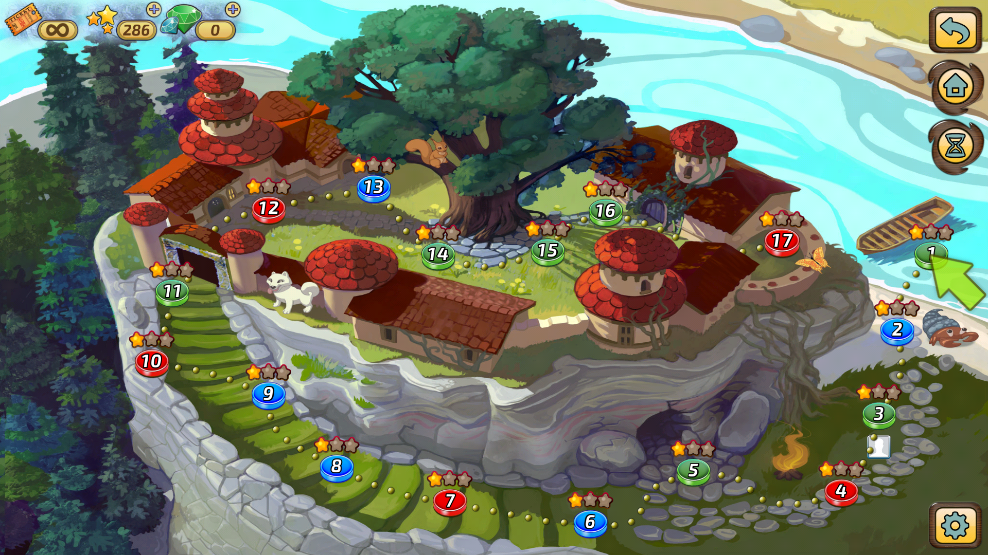 Mahjong Village Game Screenshot