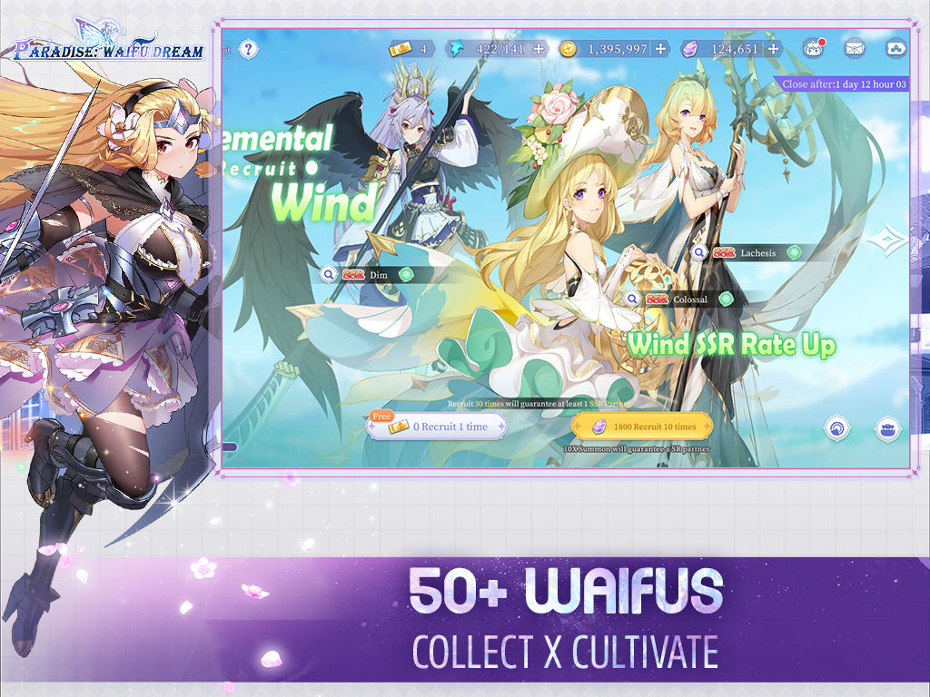 Paradise:Waifu Dream screenshot game