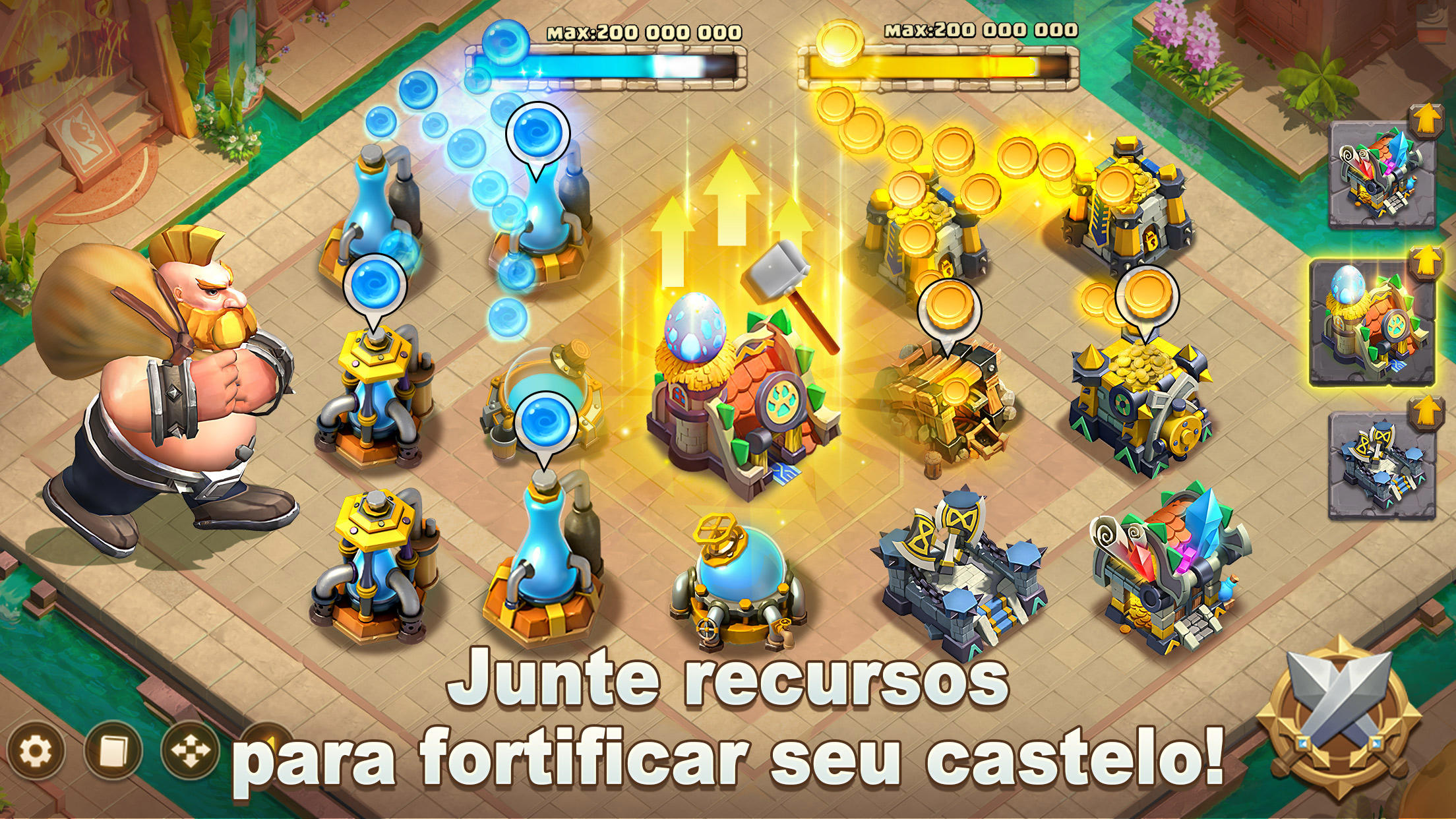 Captura de Tela do Jogo Castle Clash: Governe o Mundo