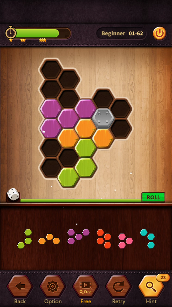 Wood Block Puzzle Hexa Game Screenshot