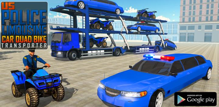 Banner of US Police limousine Car Quad Bike Transporter Game 1.6