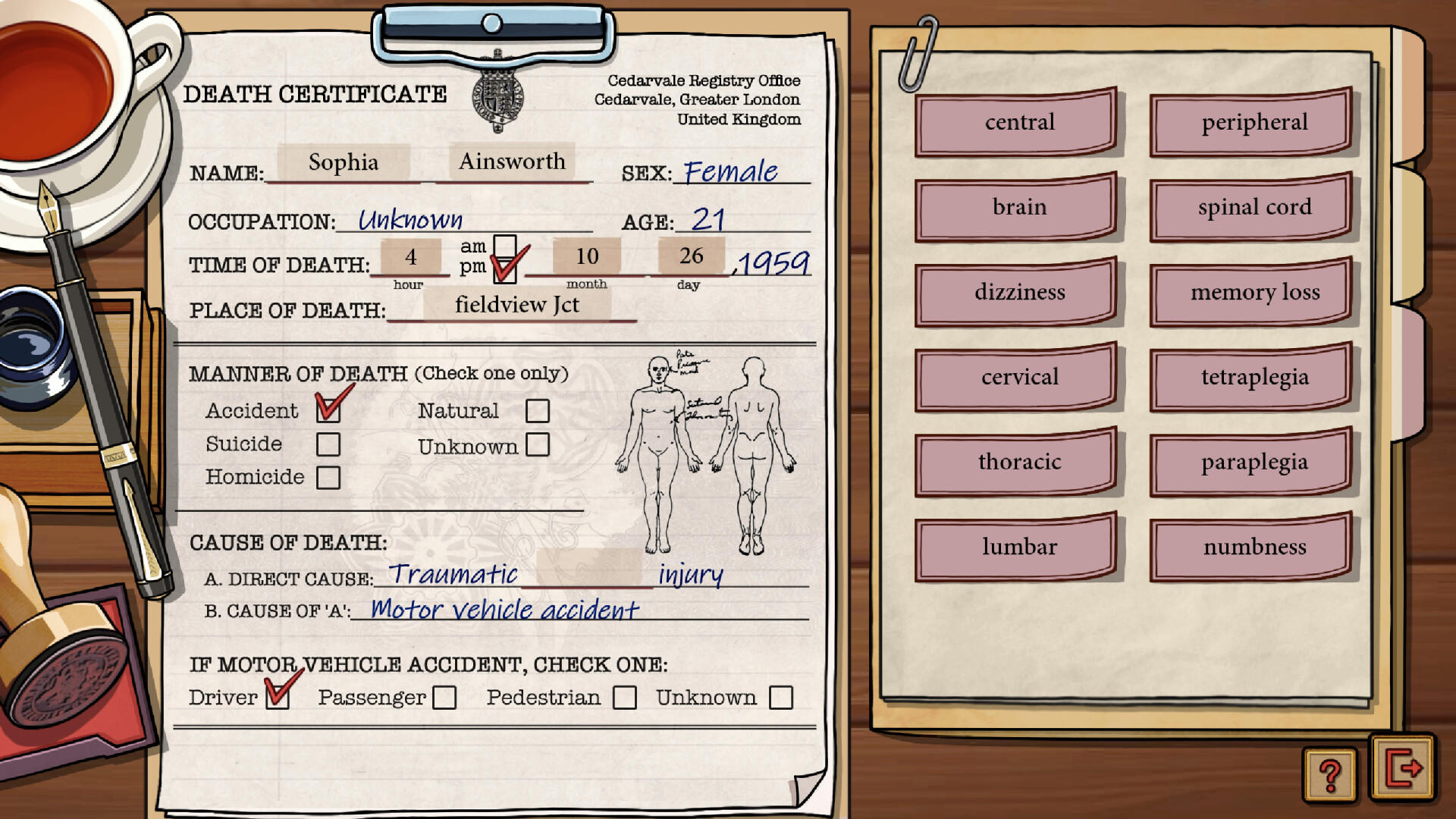 Death at Fleming Manor Game Screenshot