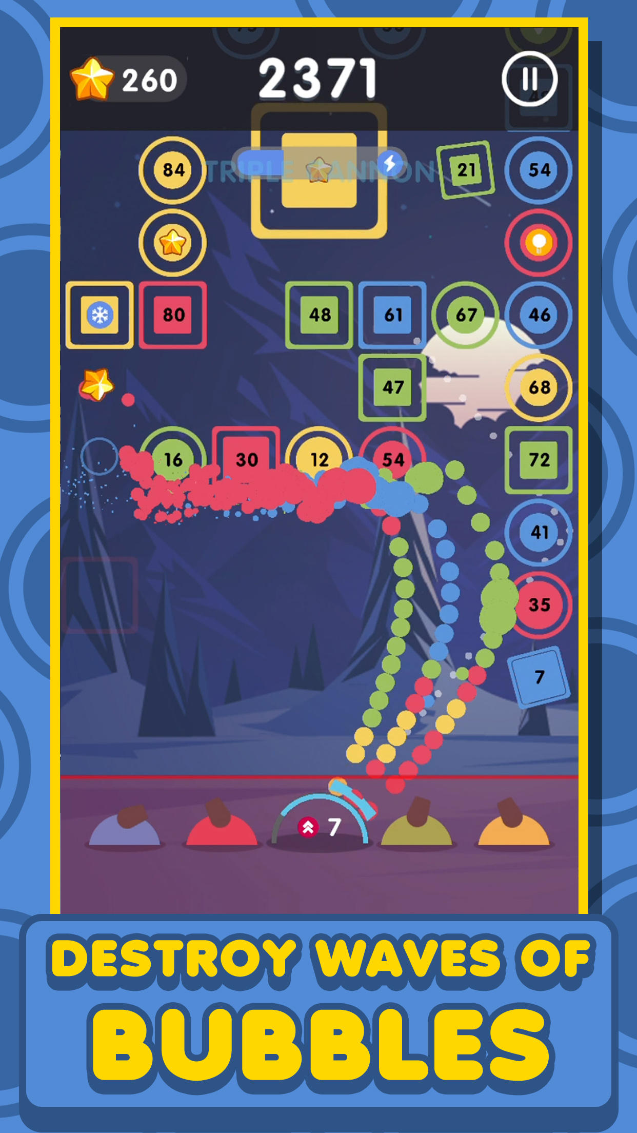 Screenshot of Bubbles Cannon: Aim & Shoot