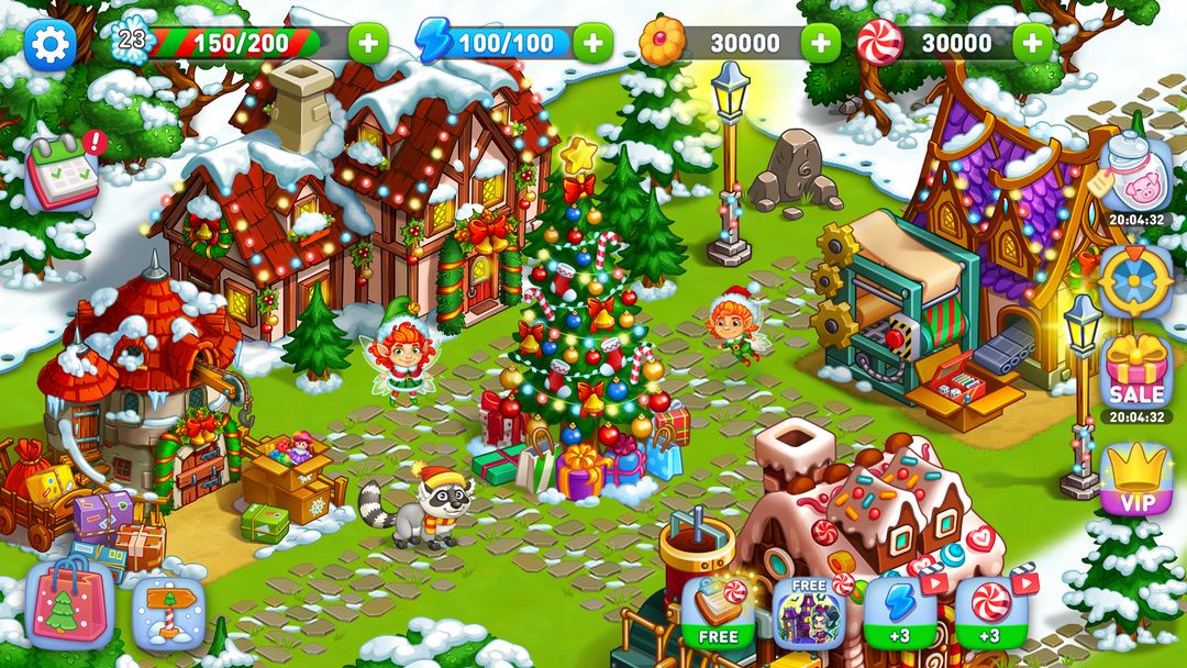 Screenshot of Snow Farm - Santa Family story