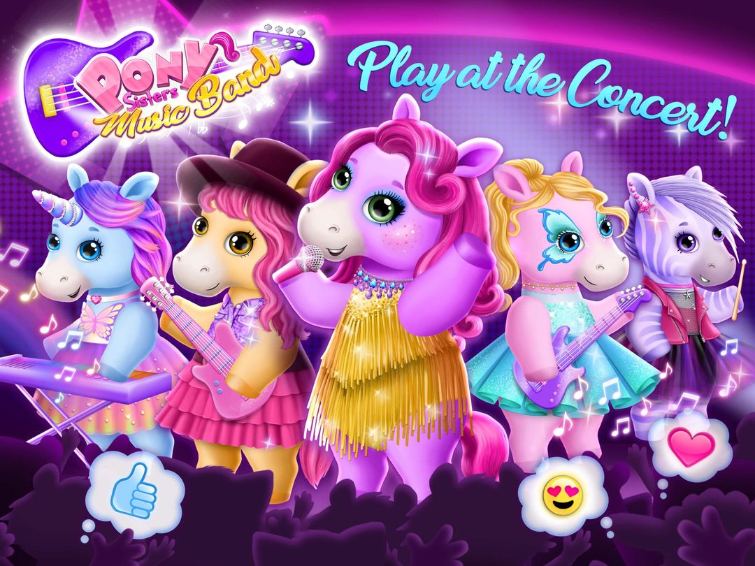 Pony Sisters Pop Music Band - 연주하고, 노래 부르며 디자인하세요 게임 스크린 샷