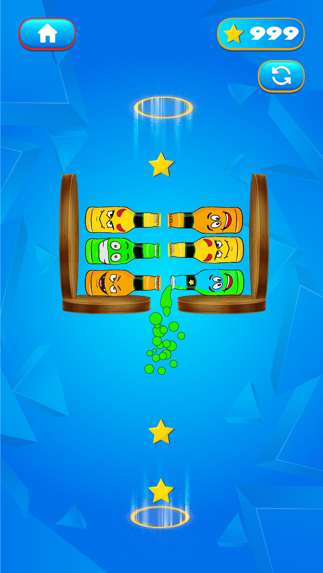 Screenshot of Bottle Tap Flip Bottle Puzzle