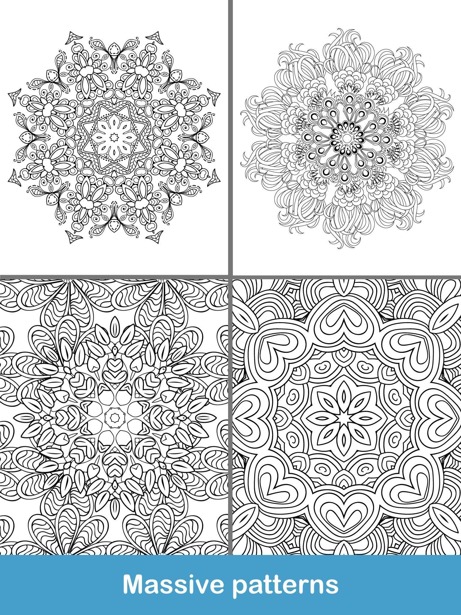 Cuplikan Layar Game 100+ Mandala coloring pages