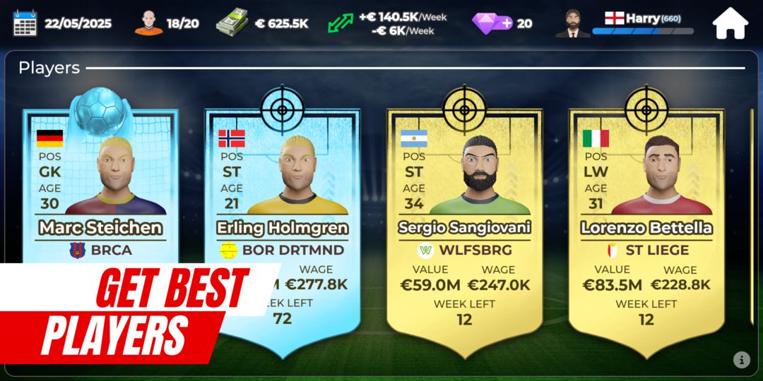 Screenshot of Pro Soccer Agent 2024