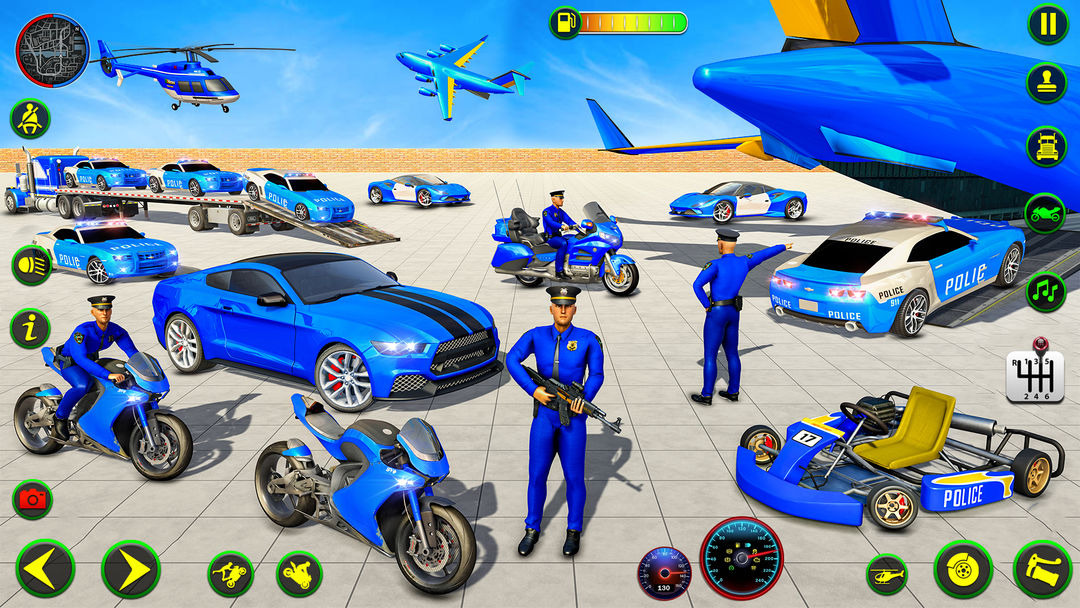 警察飛機運輸車遊戲遊戲截圖