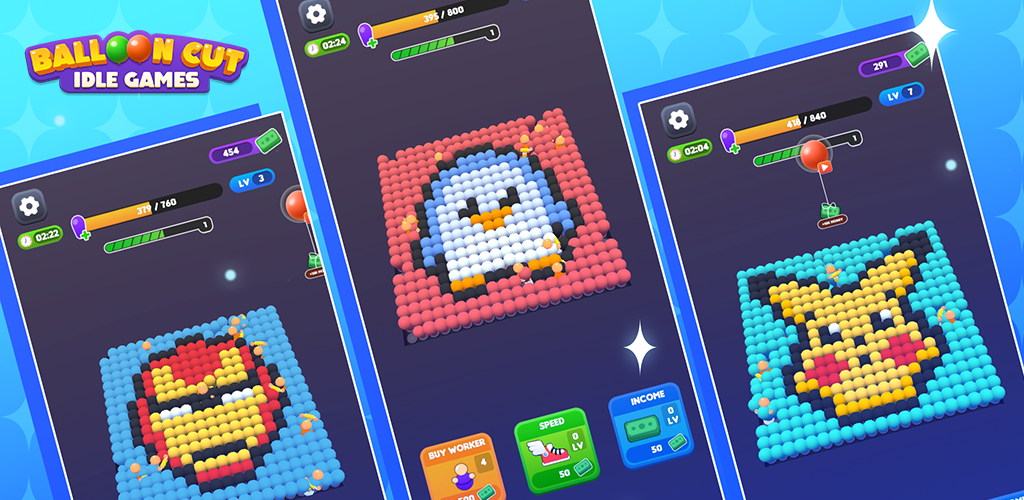 Banner of Balloon Cut - Idle Games 