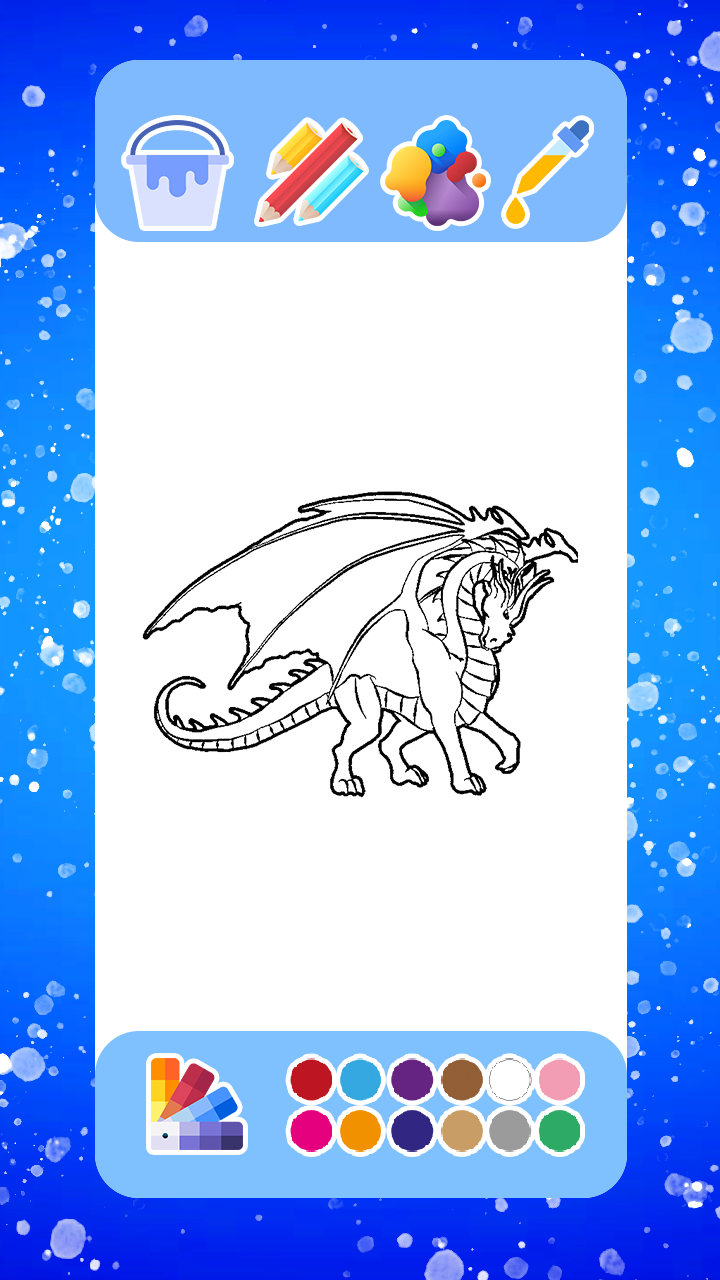 Cuplikan Layar Game Dragons Coloring Book