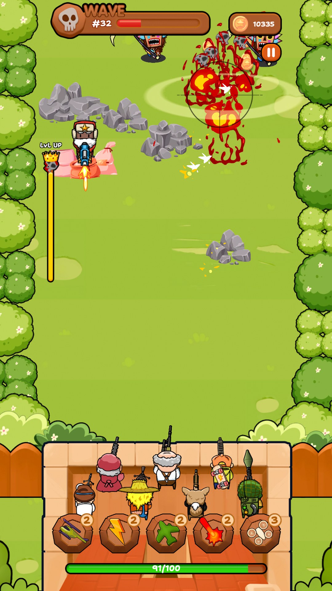 Captura de Tela do Jogo Gramp Defenders: Merge TD