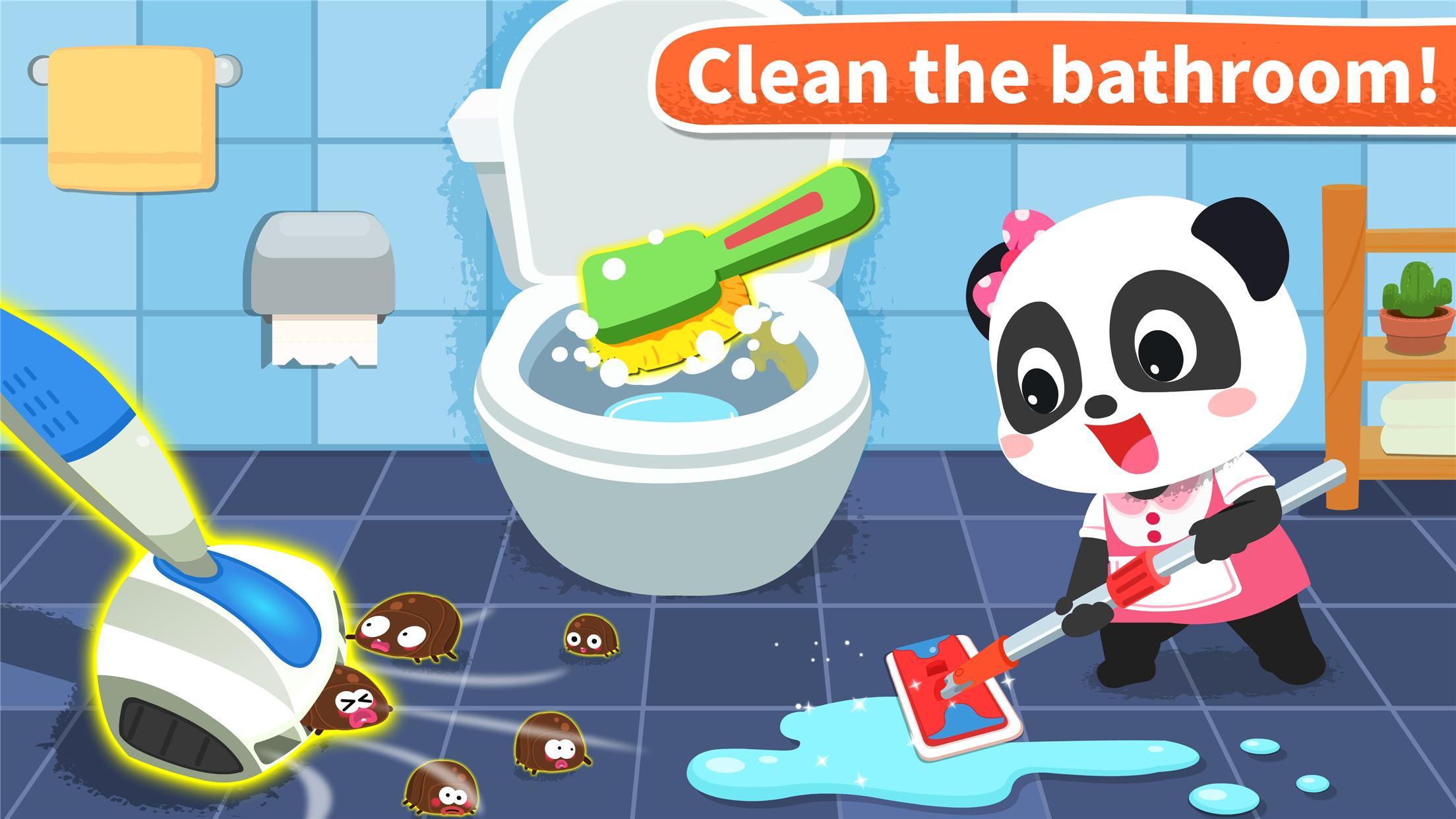 Baby Panda' s House Cleaning Game Screenshot