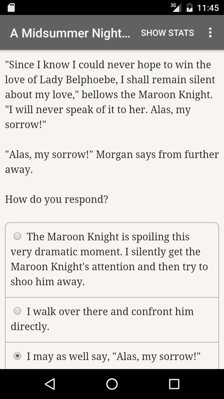 A Midsummer Night's Choice Game Screenshot