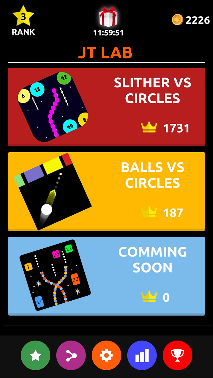 Slither vs Blocks ゲームのスクリーンショット