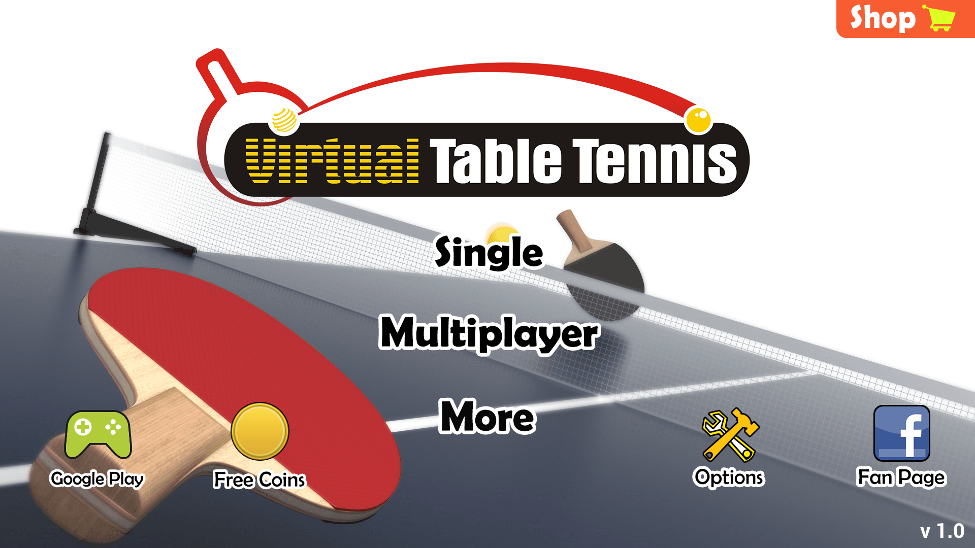 Cuplikan Layar Game Virtual Table Tennis