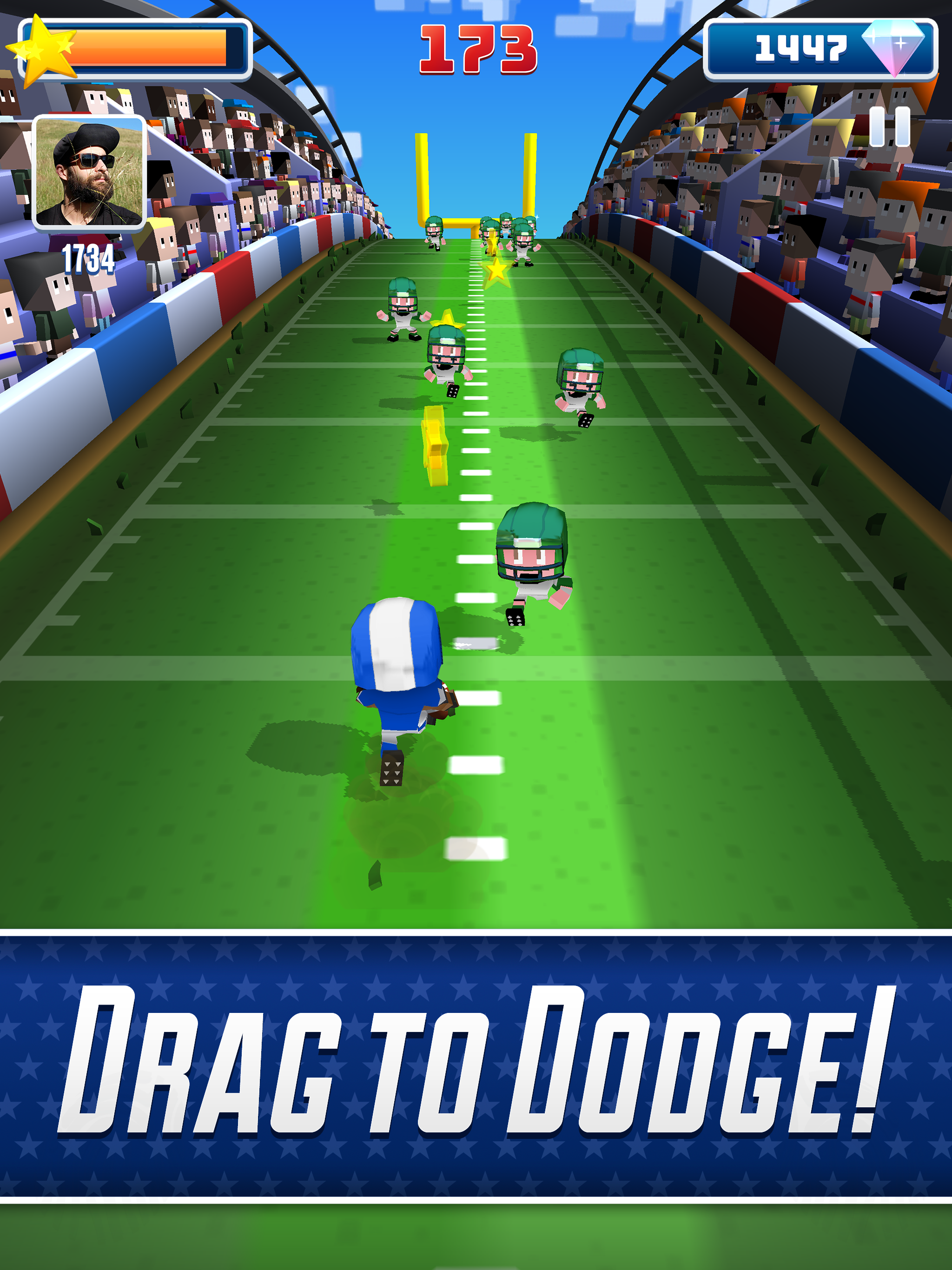 Captura de Tela do Jogo Blocky Touchdown