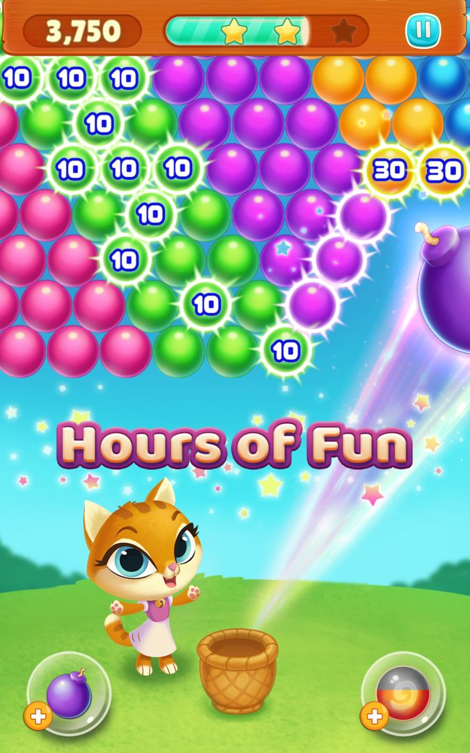 Kitty Pop Bubble Shooter 게임 스크린 샷