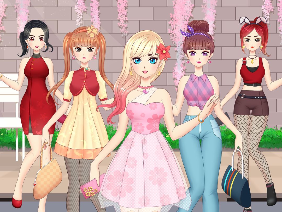 애니메이션 소녀 패션 : 메이크업 및 차려 입다 게임 스크린 샷
