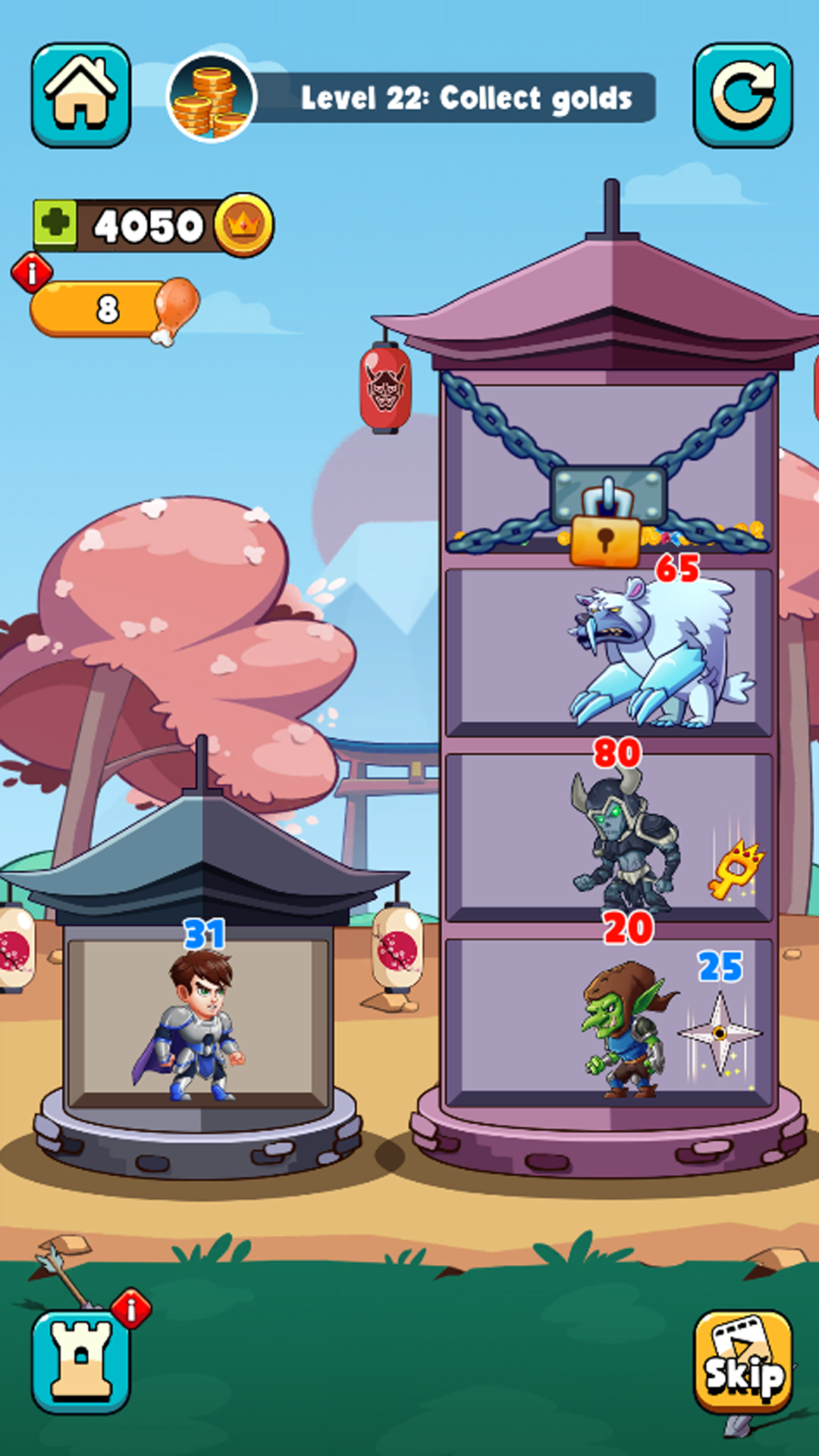 Hero Tower Wars - Merge Puzzle Game Screenshot