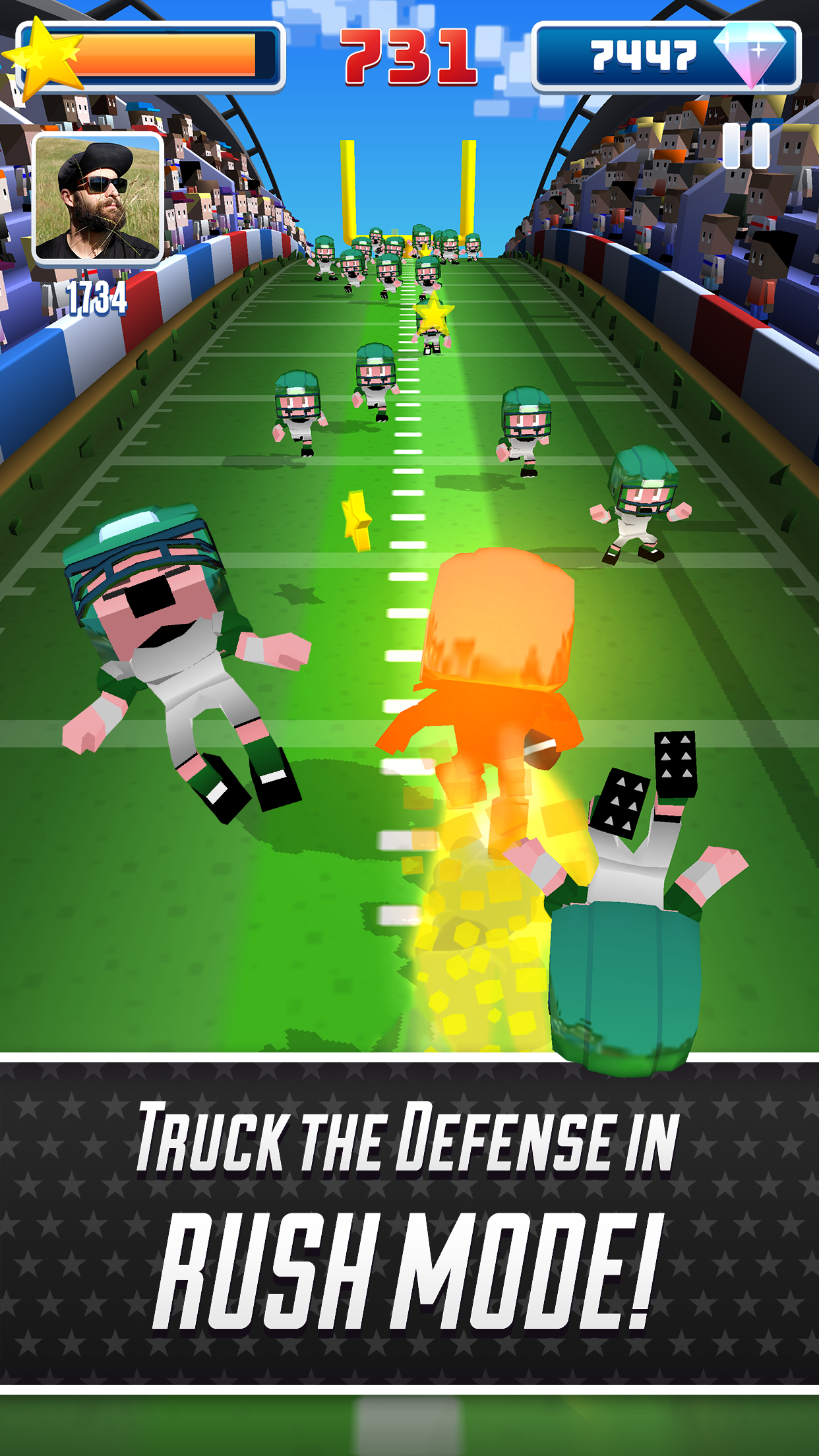 Captura de Tela do Jogo Blocky Touchdown