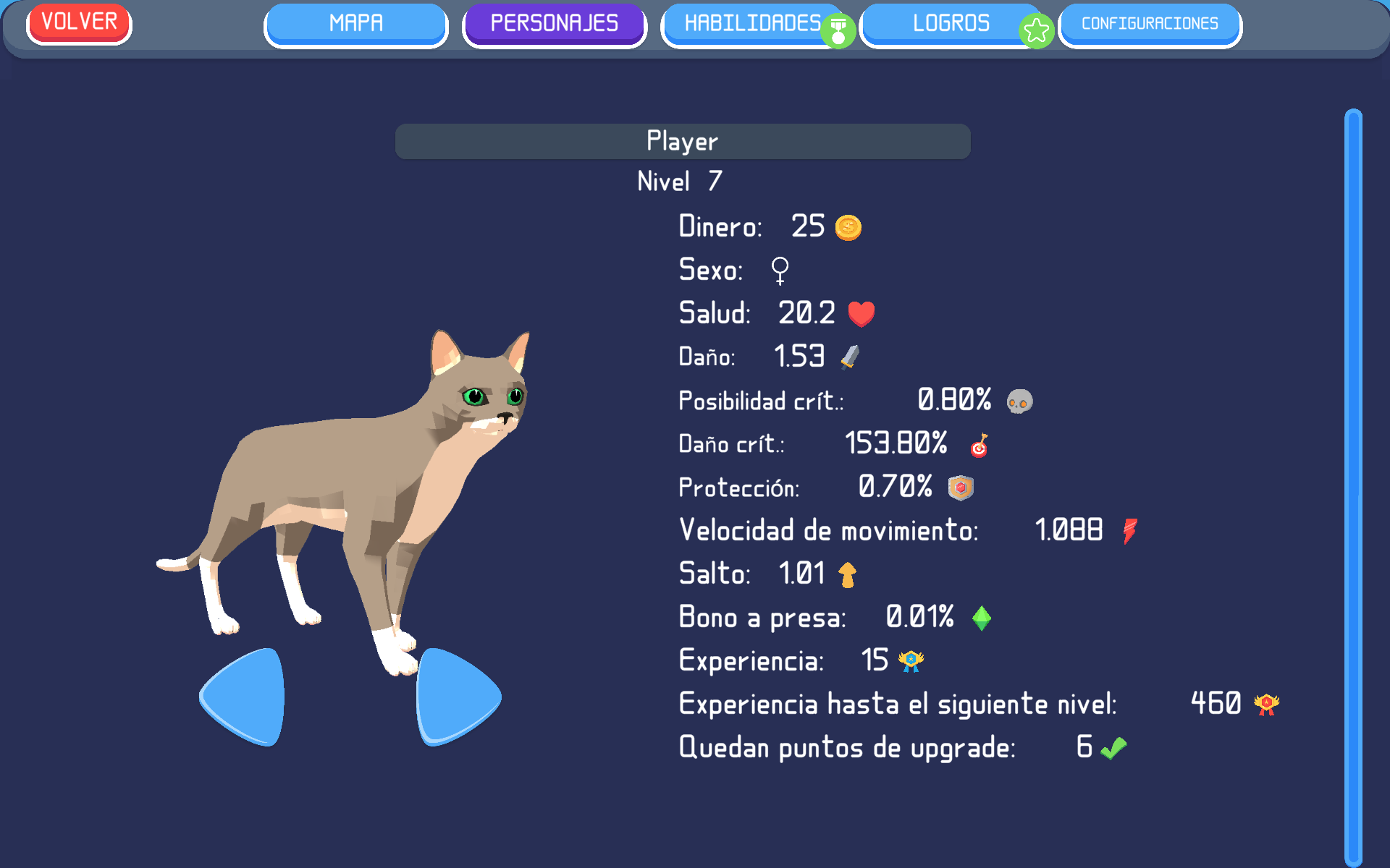 Captura de Pantalla del Juego Simulador de vida de gato
