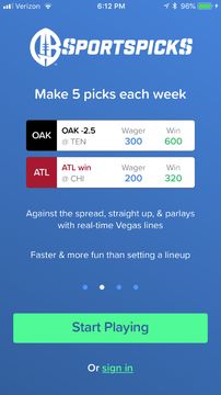 Sideline Fantasy Sports Game Screenshot