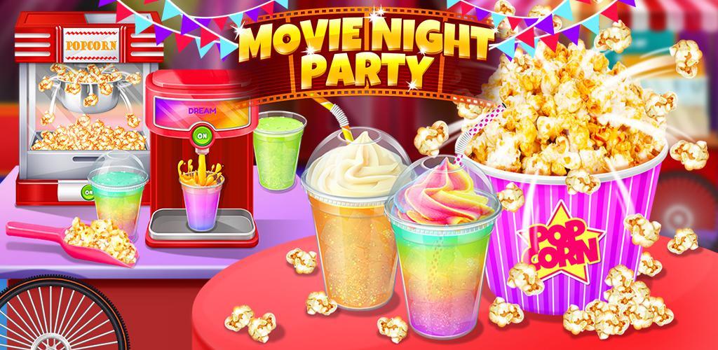 Banner of Crazy Movie Night Food Party - Haz palomitas de maíz y refrescos 1.7
