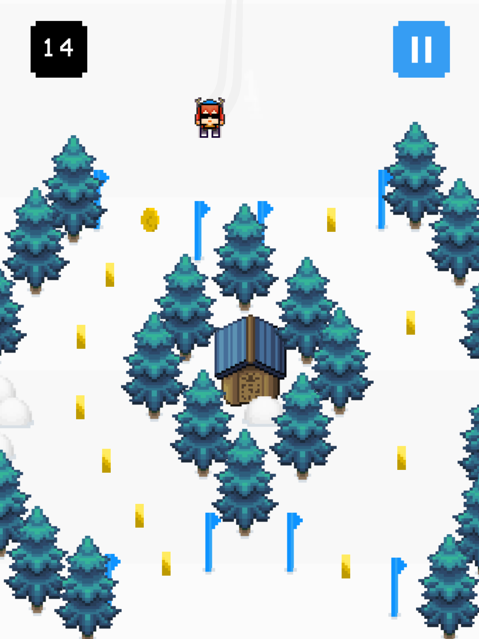 Slippy Slopes Extreme Ski Race Game Screenshot