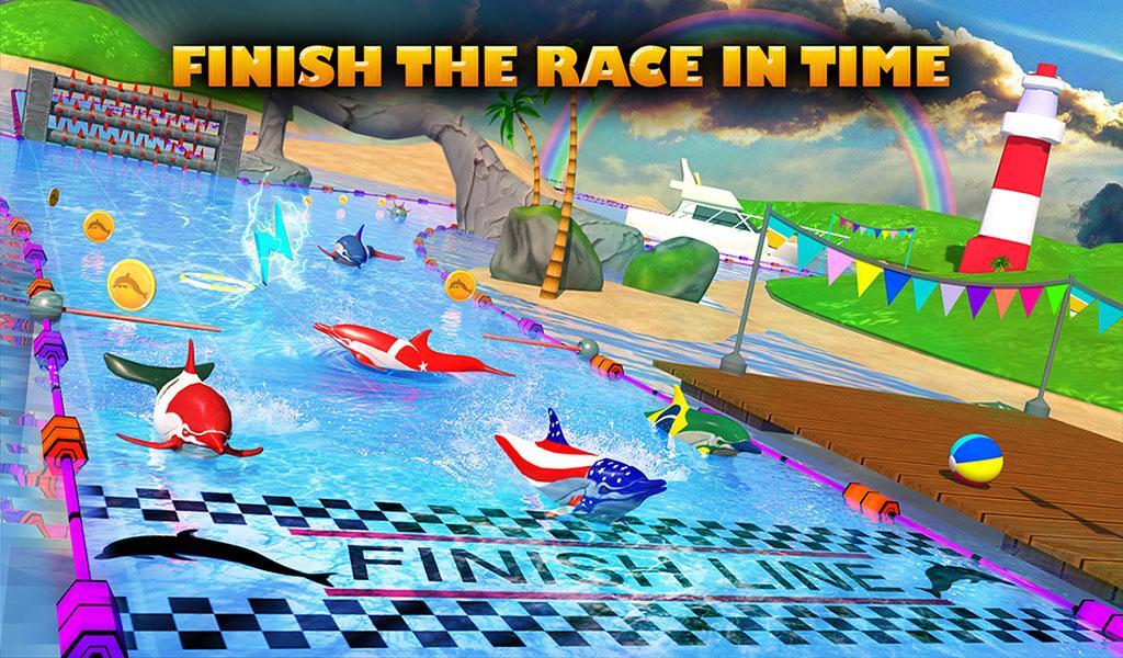 Dolphin Racing 3D Game Screenshot