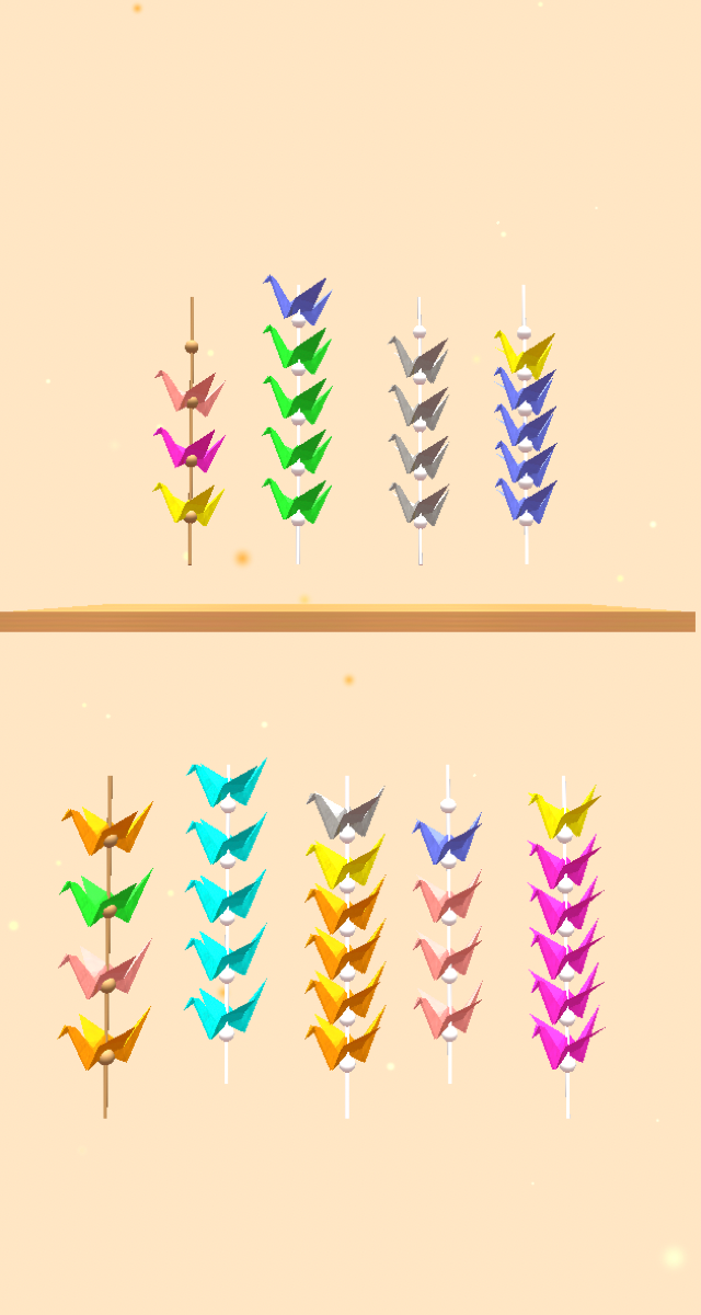 Скриншот игры Orizuru Sort Puzzle