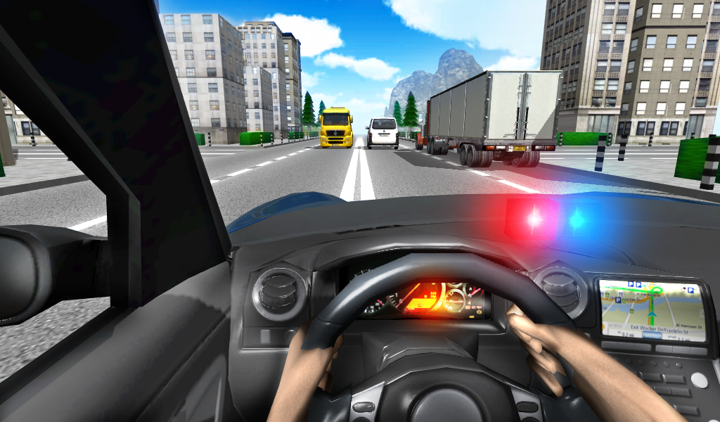 Screenshot 1 of पुलिस कार में ड्राइविंग 