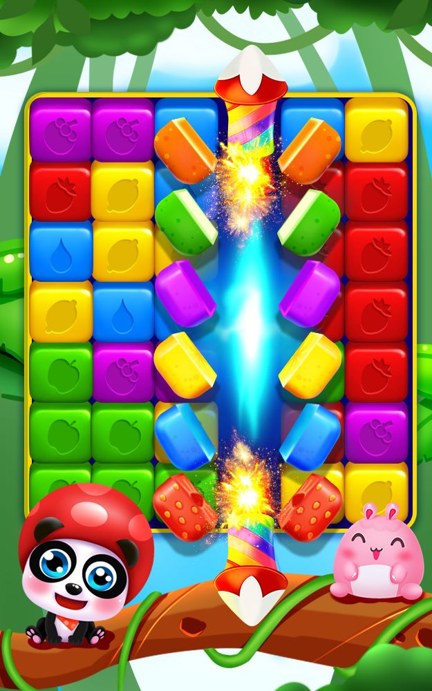 Screenshot of bears Fruit Cube toys blast