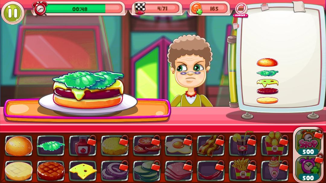 Cook Top Burger screenshot game