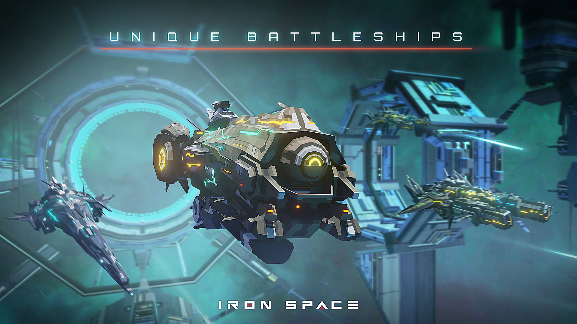 Screenshot 1 of Iron Space: 실시간 우주선 팀 전투 1.0.48