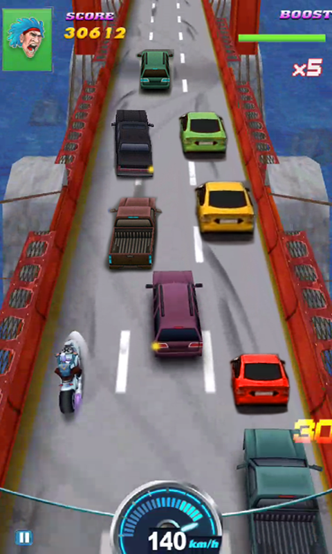 Скриншот игры Moto racing -  Traffic race 3D