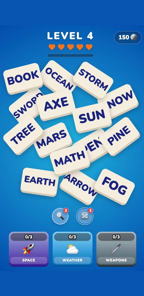 Cuplikan Layar Game Match Words Puzzle