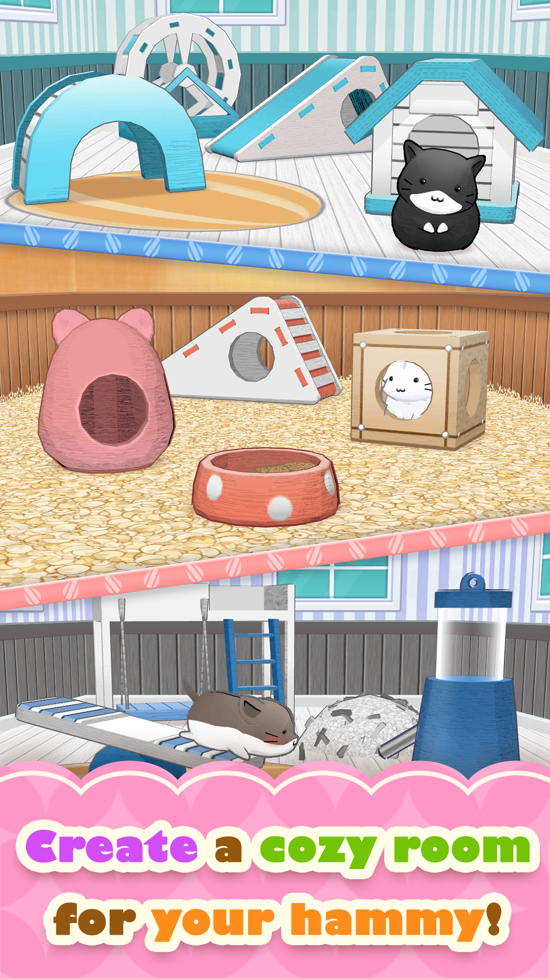 Скриншот игры Hamster Life match and home