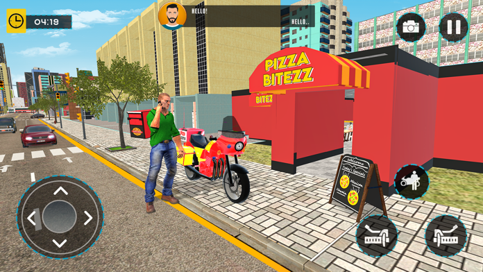 Pizza Delivery Game Bike Games ゲームのスクリーンショット