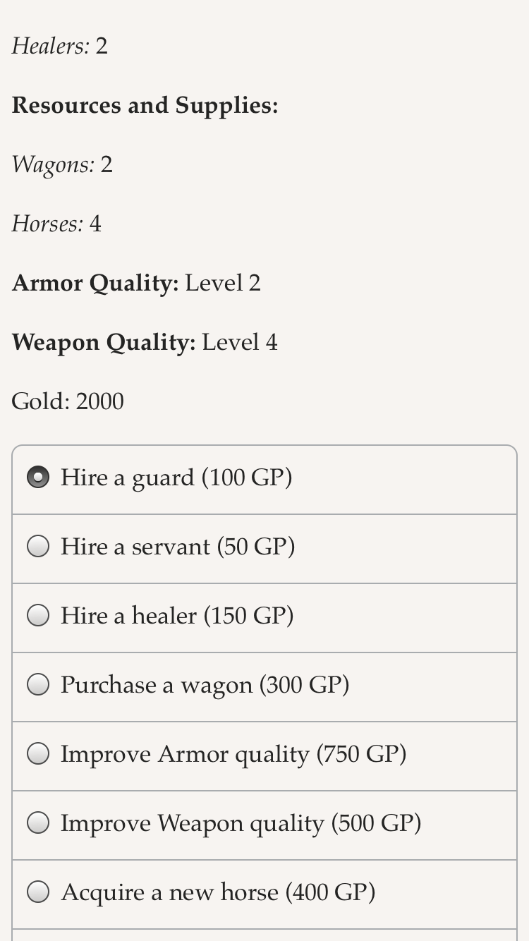 Life of a Mercenary Game Screenshot