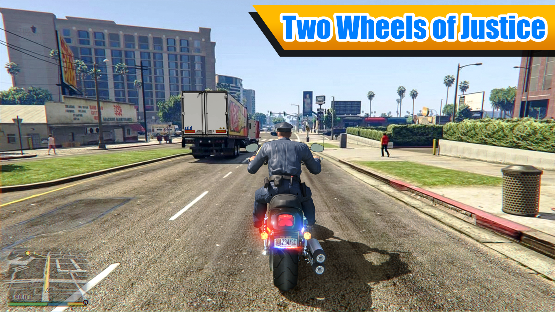Cuplikan Layar Game Bike Chase 3D Police Car Games