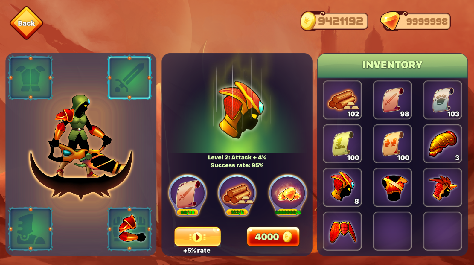 Stickman Ninja : Legends Warrior - Shadow Game RPG Game Screenshot