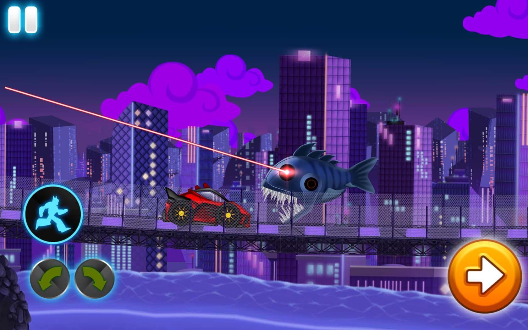 Screenshot of Dino Robot Wars: City Driving and Shooting Game
