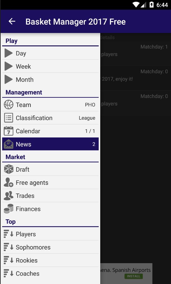 Screenshot of Basket Manager 2017 Free