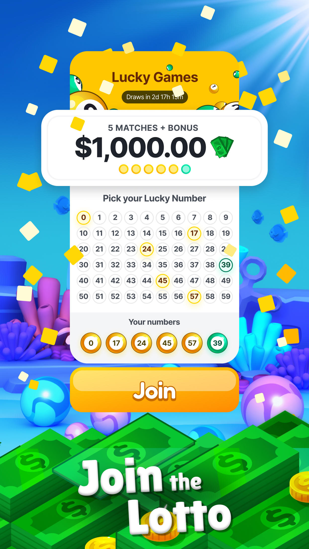 Bubble Bling: Win Real Money Game Screenshot