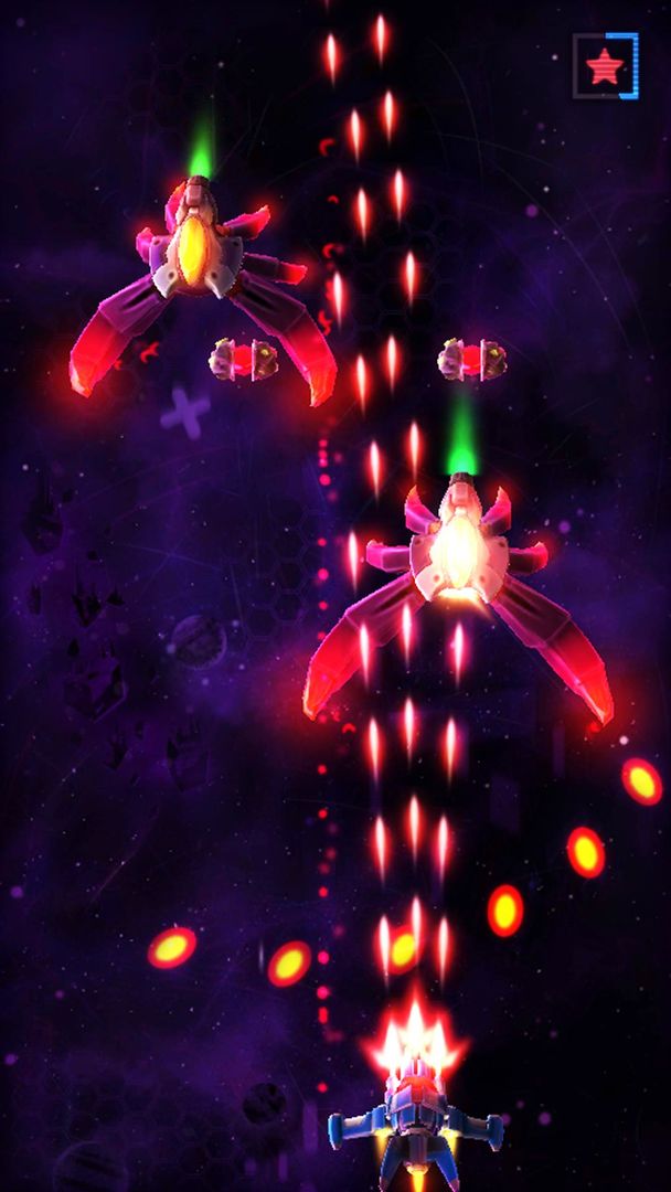 네온버스 외계인의 침공: 은하계 슈팅 게임 게임 스크린 샷