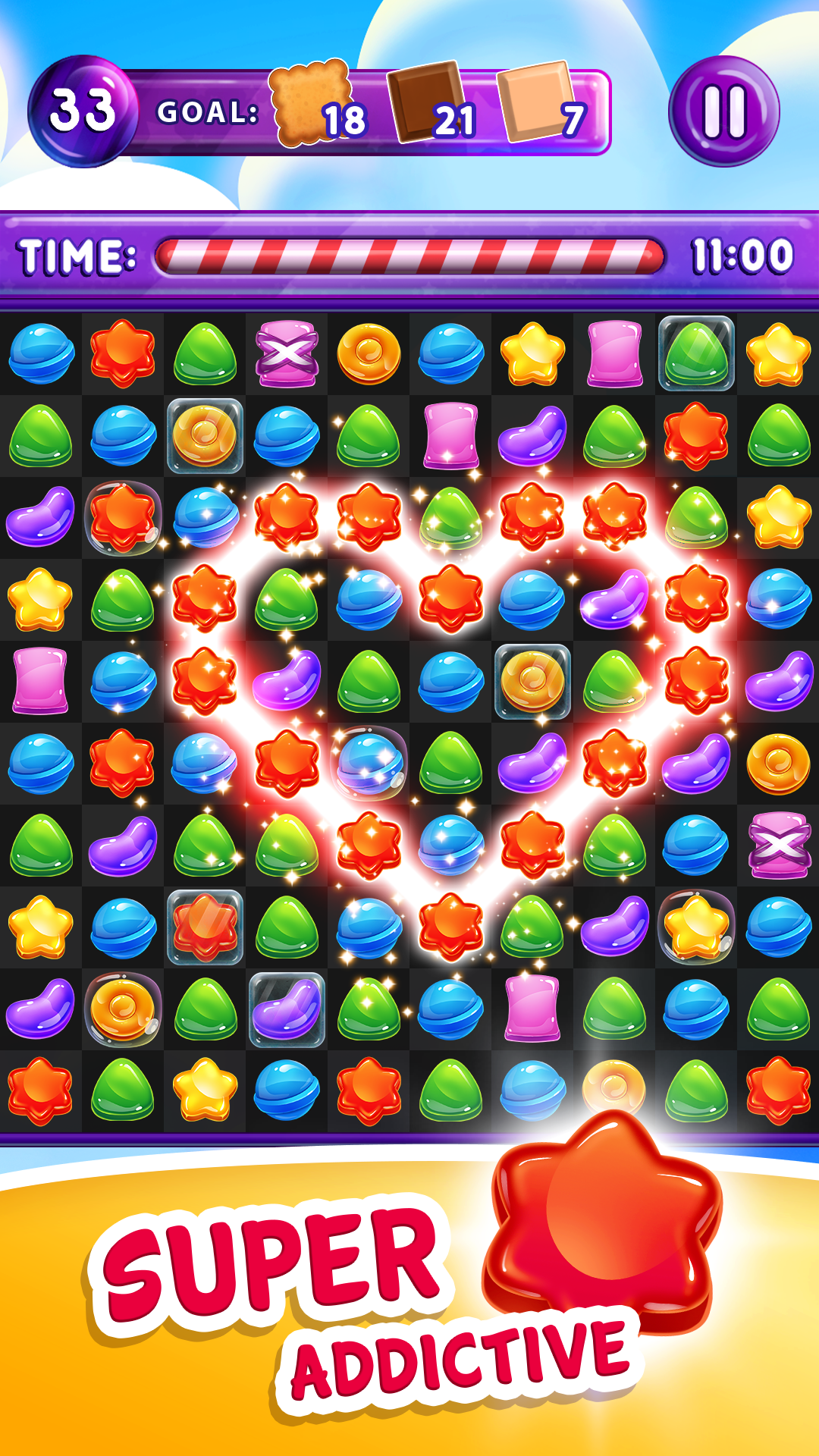 Candy Smash Match 3 Game Screenshot